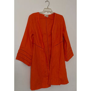 LENA GABRIELLE WOMEN'S OPEN FRONT LINEN JACKET SIZE 10